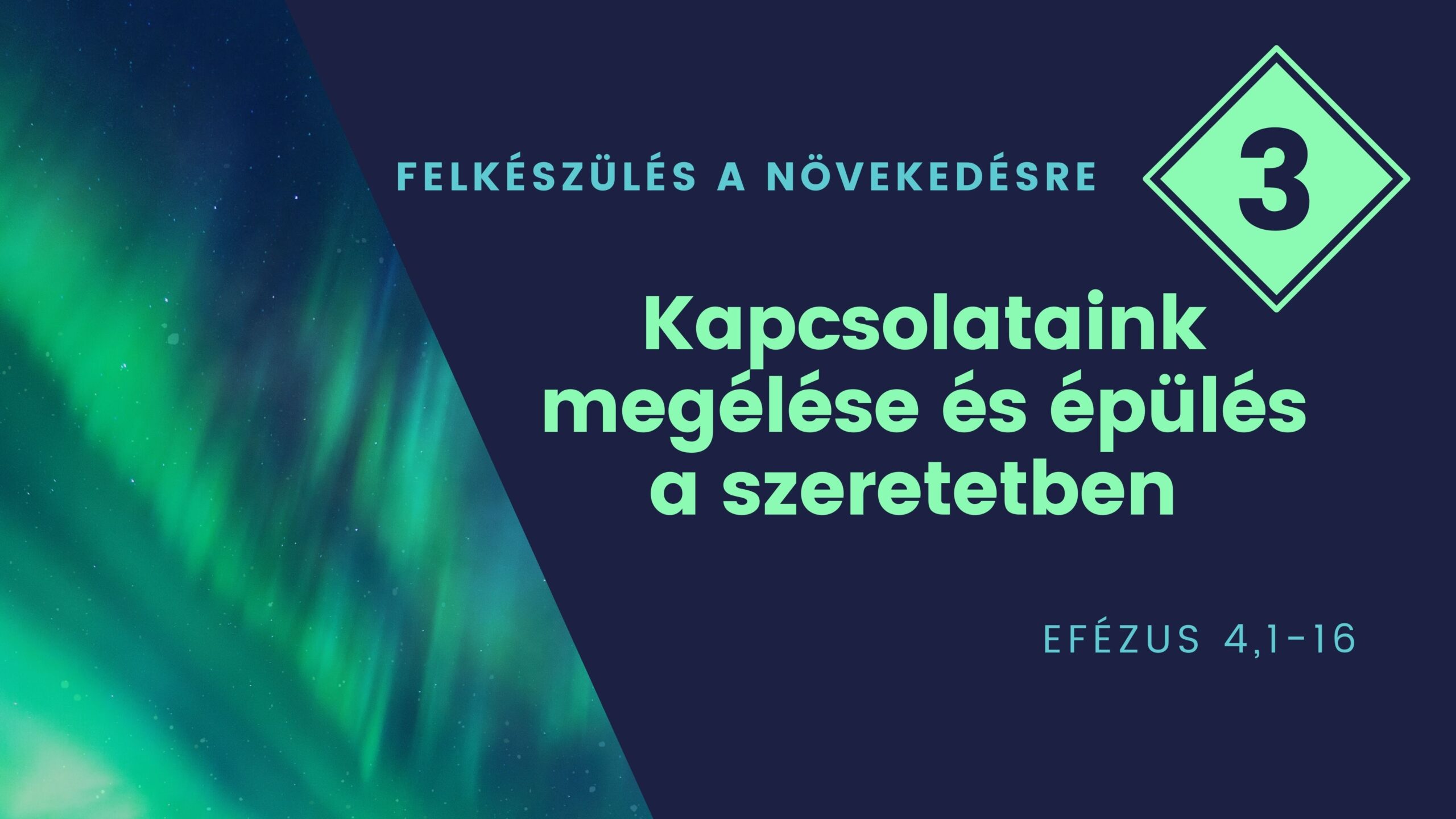 Kapcsolataink helyes megélése, épülés a szeretetben