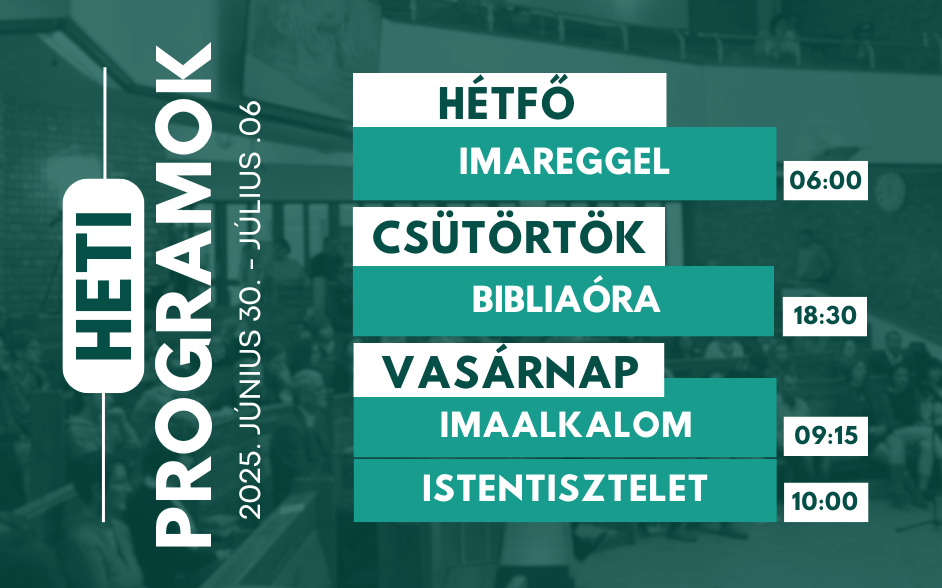 Programjaink: 2025. június 30. – július 06.