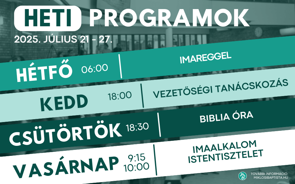 Programjaink: 2025. augusztus 04. – 10.