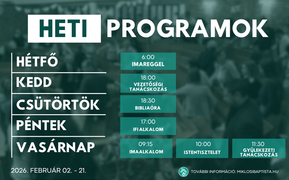Programjaink: 2025. február 02 – 08.