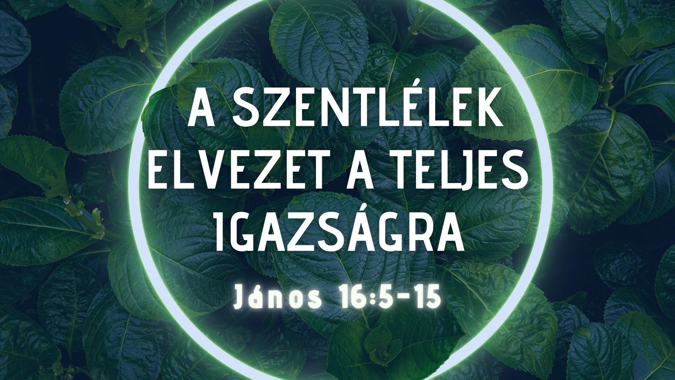 A Szentlélek elvezet a teljes igazságra